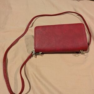 Elegant Red Women's Crossbody Bag